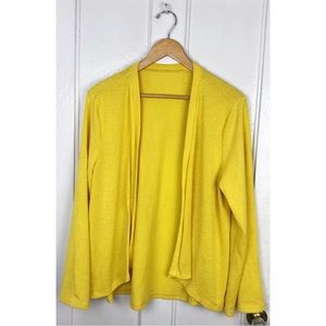 size XXL : deep bright colorful yellow open flowy summer spring fall cardigan